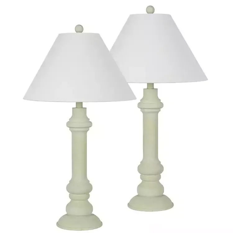 Kirklands Home Pastel Green Coastal Ariel Table Lamps, Set of 2 New