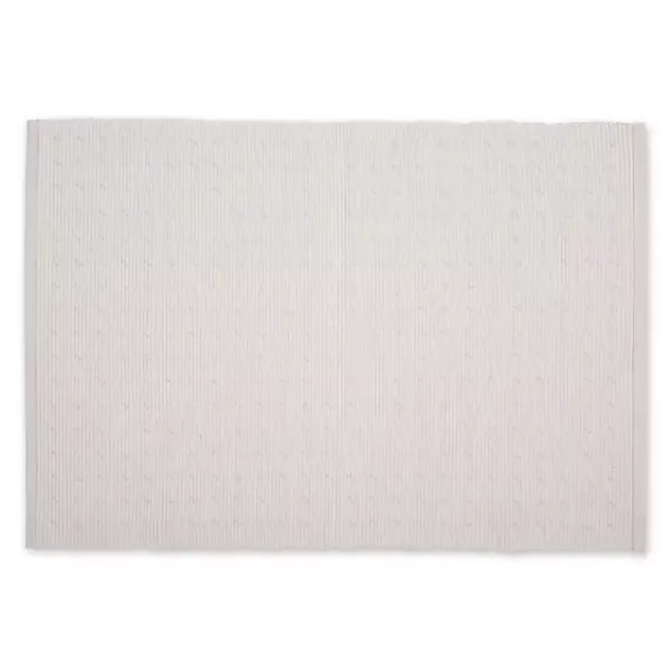Kirklands Home Pastel Lavender Fog Dobby Placemats, Set of 6 Purple Clearance
