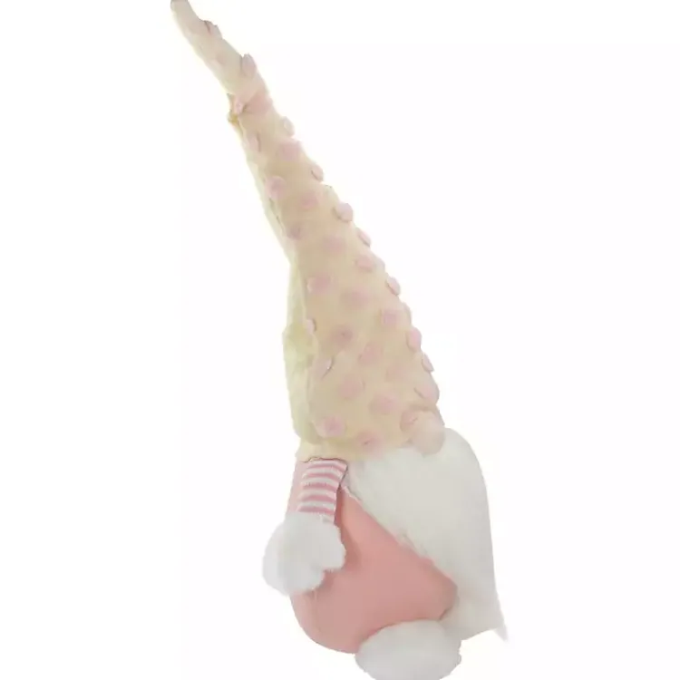 Easter Decorations>Kirklands Home Pastel Pink Polka Dot Hat Gnome