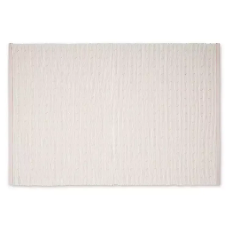 Kirklands Home Pastel Rose Dobby Placemats, Set of 6 Pink Hot