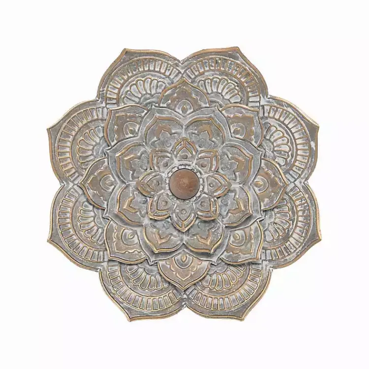 Kirklands Home Patina Finish Metal Flower Large Wall Plaque Gray Discount
