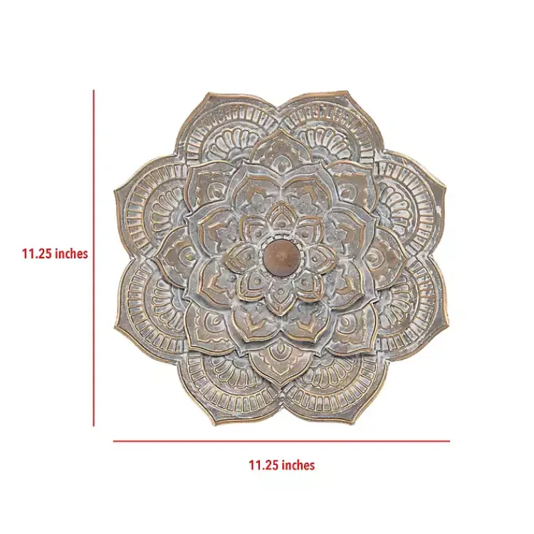 Kirklands Home Patina Finish Metal Flower Large Wall Plaque Gray Discount