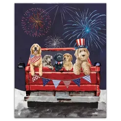 Kirklands Home Patriotic Puppy Pickup Canvas Art Print Online