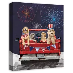 Kirklands Home Patriotic Puppy Pickup Canvas Art Print Online