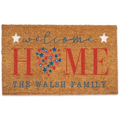 Kirklands Home Patriotic Welcome Home Personalized Doormat New