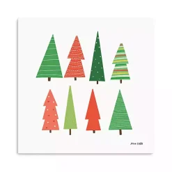 Christmas Art & Wall Decor>Kirklands Home Patterned Christmas Trees Canvas Art Print