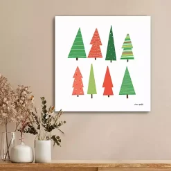Christmas Art & Wall Decor>Kirklands Home Patterned Christmas Trees Canvas Art Print