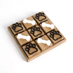 Decorative Accents>Kirklands Home Paw Print & Dog Bone Wooden Tic-Tac-Toe Set