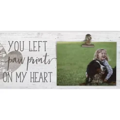 Kirklands Home Paw Prints on My Heart Clip Picture Frame Gray Discount