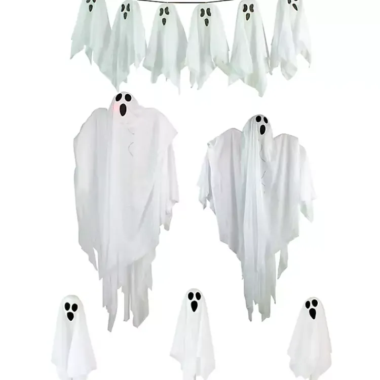 Halloween>Kirklands Home 6-pc. Pre-Lit Ghost Family Decoration White