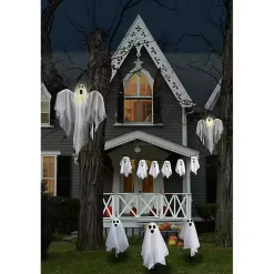 Halloween>Kirklands Home 6-pc. Pre-Lit Ghost Family Decoration White