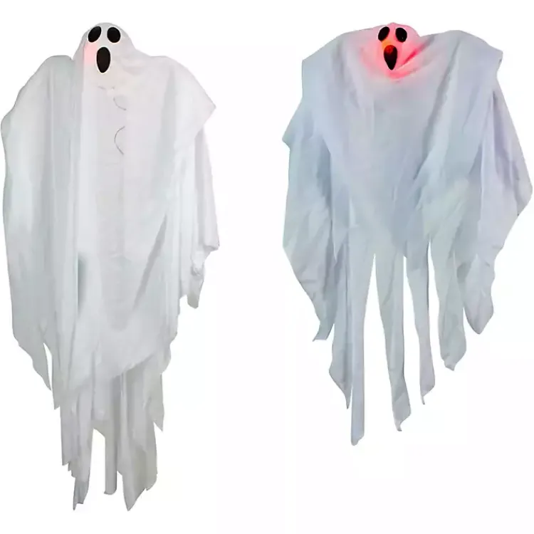 Halloween>Kirklands Home 6-pc. Pre-Lit Ghost Family Decoration White