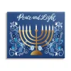 Hanukkah Decorations>Kirklands Home Peace and Light Menorah Canvas Art Print