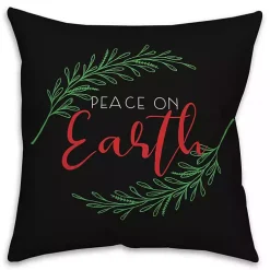 Christmas Pillows>Kirklands Home Peace on Earth Christmas Pillow