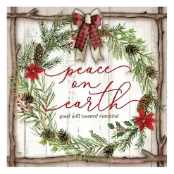 Christmas Art & Wall Decor>Kirklands Home Peace On Earth Wreath Canvas Art Print