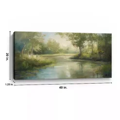 Kirklands Home Peaceful Currents Canvas Art Print Green Best