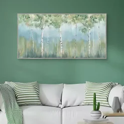 Kirklands Home Peaceful Oasis Framed Canvas Art Print Green Discount