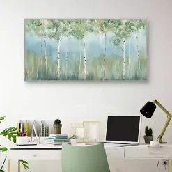 Kirklands Home Peaceful Oasis Framed Canvas Art Print Green Discount