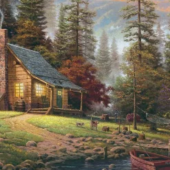 Kirklands Home Peaceful Retreat Framed Canvas Art Print Sale