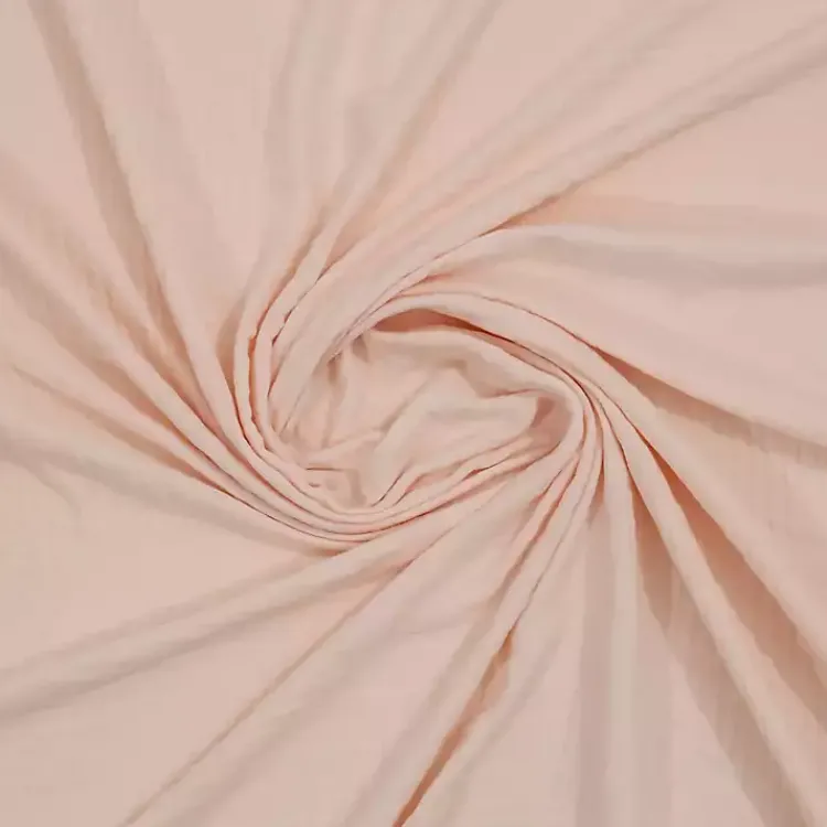 Blankets & Throws>Kirklands Home Peach Crinkled Cotton Fringe Throw Pink