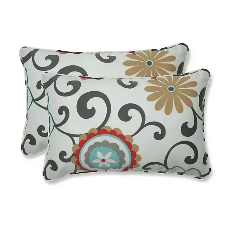 Kirklands Home Peachtini Pom Pom Play Accent Pillows, Set of 2 New