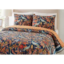 Kirklands Home Peacock Garden Full/Queen 3-pc. Quilt Set Orange Online