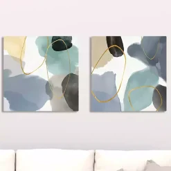 Kirklands Home Pebbled Harmony Giclee Canvas Art Print, Set of 2 Multi Best