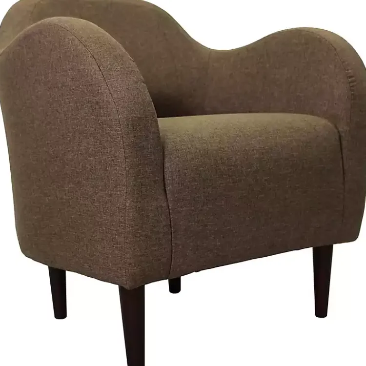Kirklands Home Pecan Julian Upholstered Accent Chair Brown Discount