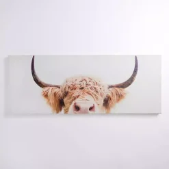 Kirklands Home Peek-A-Boo Cow Canvas Art Print New