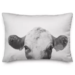 Pillows>Kirklands Home Peeping Cow Indoor/Outdoor Lumbar Pillow