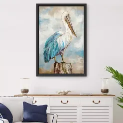Kirklands Home Pelican Perch Framed Canvas Art Print, 24x36 in. Hot