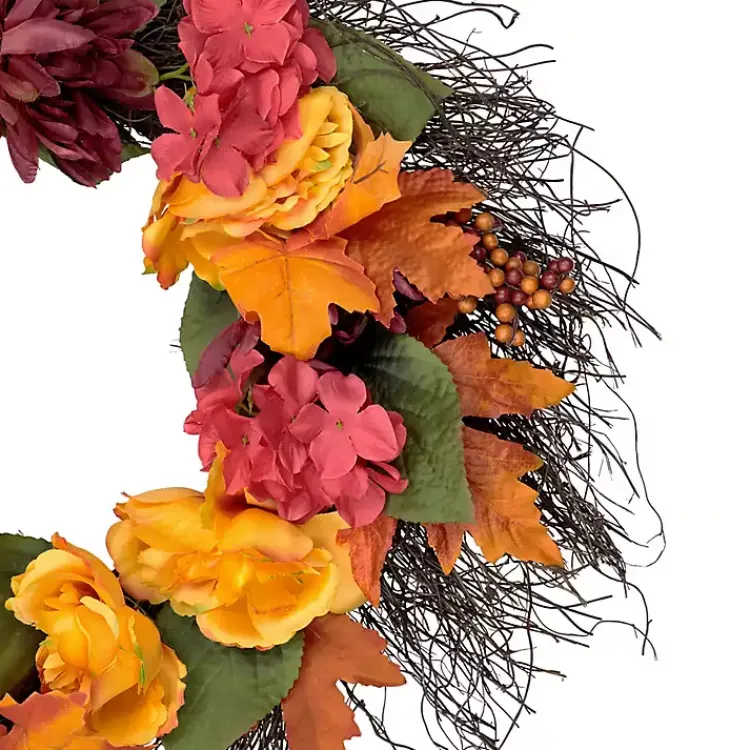 Wreaths>Kirklands Home Peony and Mum Floral Wreath