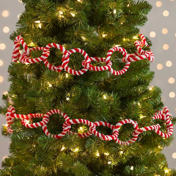 Christmas Tree Decorations>Kirklands Home Peppermint Chain Link Garland