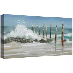 Kirklands Home Perched By The Sea Canvas Art Print New