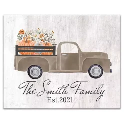 Fall>Kirklands Home Personalized Autumn Farm Truck Harvest Wall Art