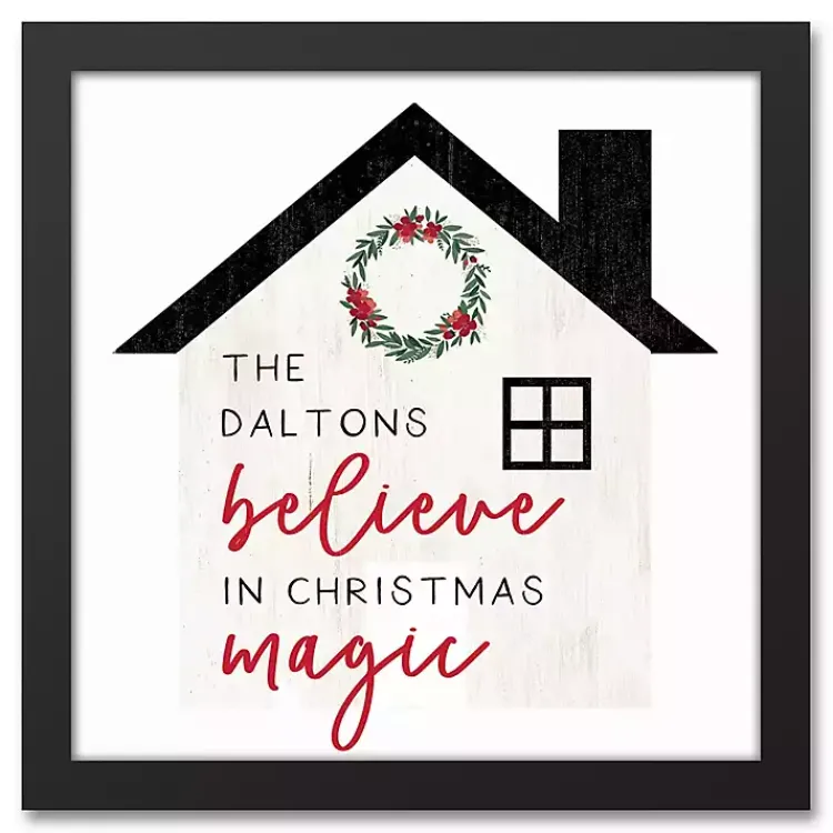 Christmas Art & Wall Decor>Kirklands Home Personalized Believe in Magic Canvas Wall Plaque