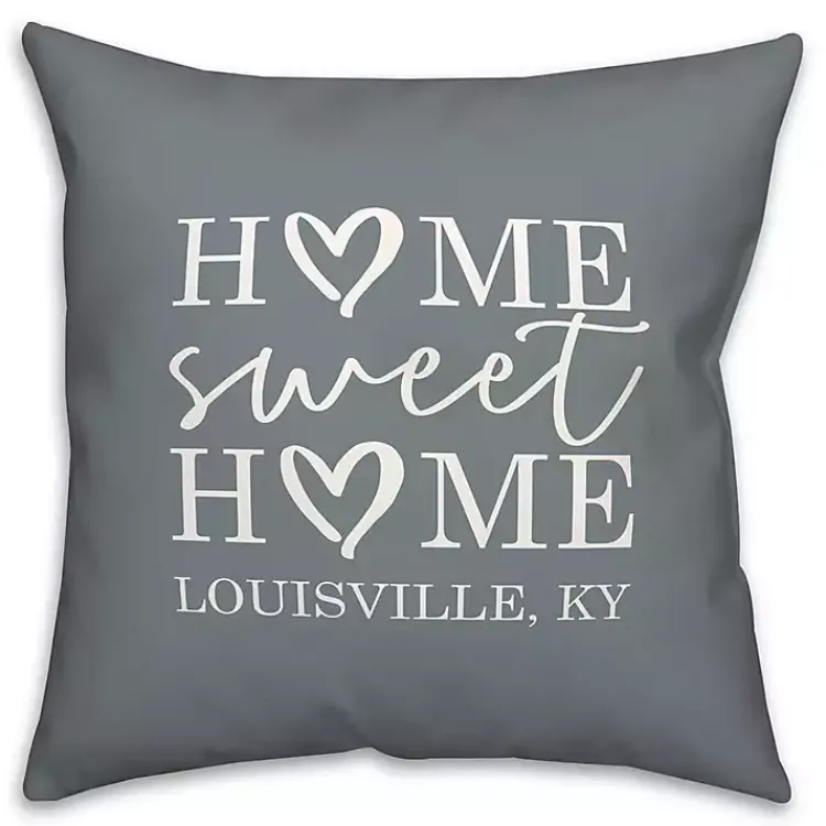 Kirklands Home Personalized Home Sweet Home Outdoor Pillow Blue Discount