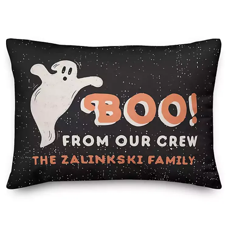 Halloween>Kirklands Home Personalized Boo From Our Crew Pillow
