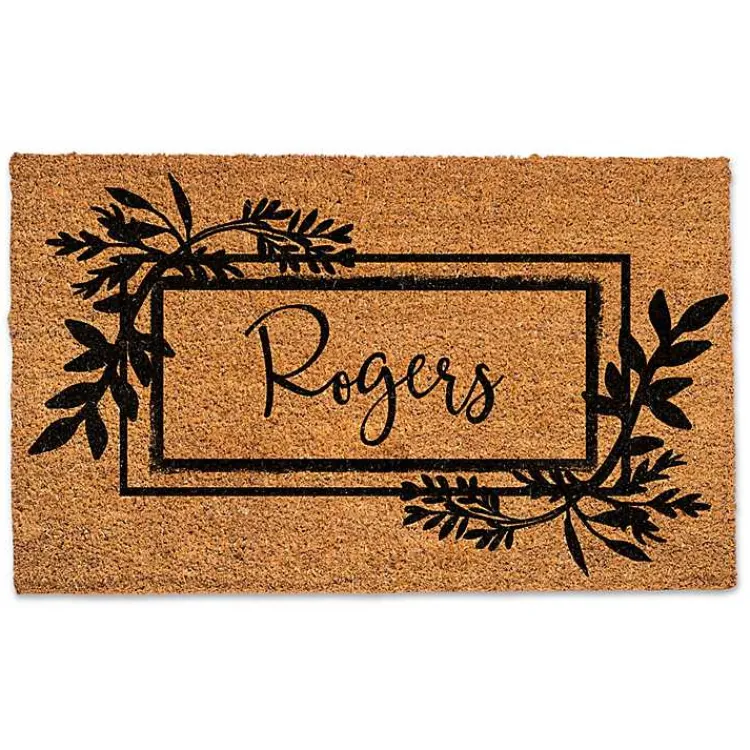 Kirklands Home Personalized Botanical Border Doormat Hot