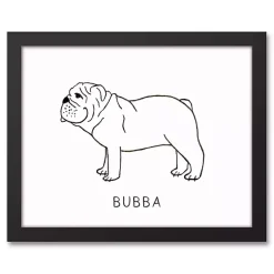 Kirklands Home Personalized Bulldog Framed Wall Plaque Sale