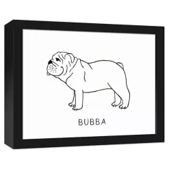 Kirklands Home Personalized Bulldog Framed Wall Plaque Sale