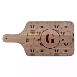 Easter Decorations>Kirklands Home Personalized Bunny and Carrot Walnut Serving Board Brown