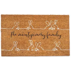 Easter Decorations>Kirklands Home Personalized Bunny Sketches Doormat Tan