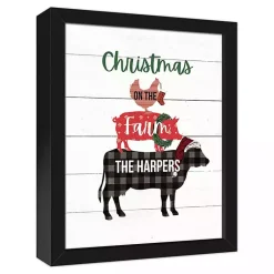 Christmas Art & Wall Decor>Kirklands Home Personalized Christmas on the Farm Framed Print