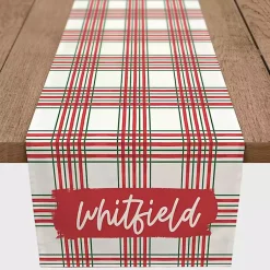 Christmas Dining & Entertaining>Kirklands Home Personalized Christmas Plaid Table Runner, 90 in.