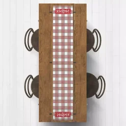 Christmas Dining & Entertaining>Kirklands Home Personalized Christmas Plaid Table Runner, 90 in.