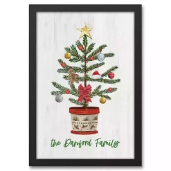 Christmas Art & Wall Decor>Kirklands Home Personalized Christmas Tree Framed Canvas Print