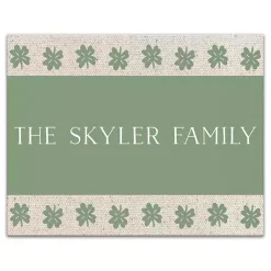 St Patricks Day Decorations>Kirklands Home Personalized Clover Stripe Irish Canvas Print