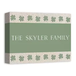 St Patricks Day Decorations>Kirklands Home Personalized Clover Stripe Irish Canvas Print