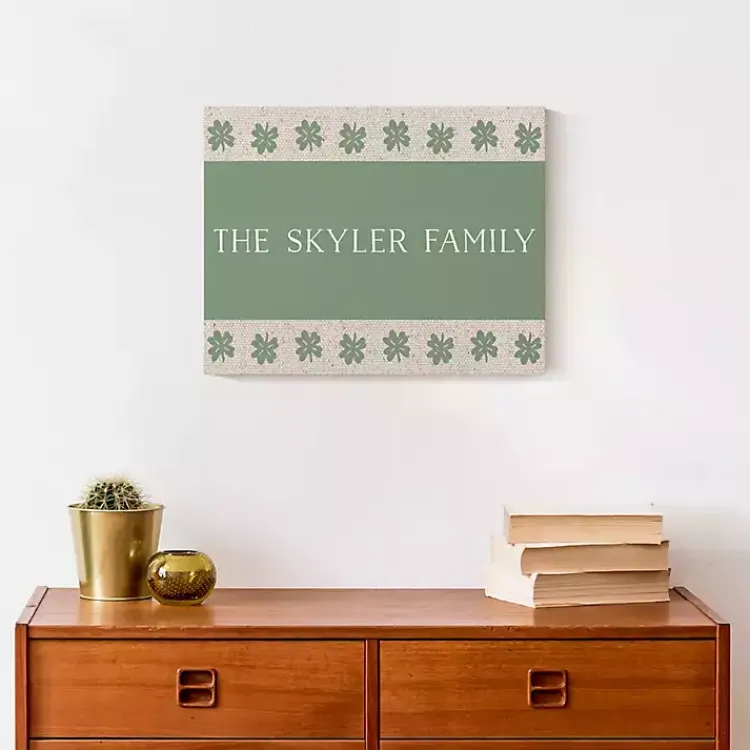 St Patricks Day Decorations>Kirklands Home Personalized Clover Stripe Irish Canvas Print